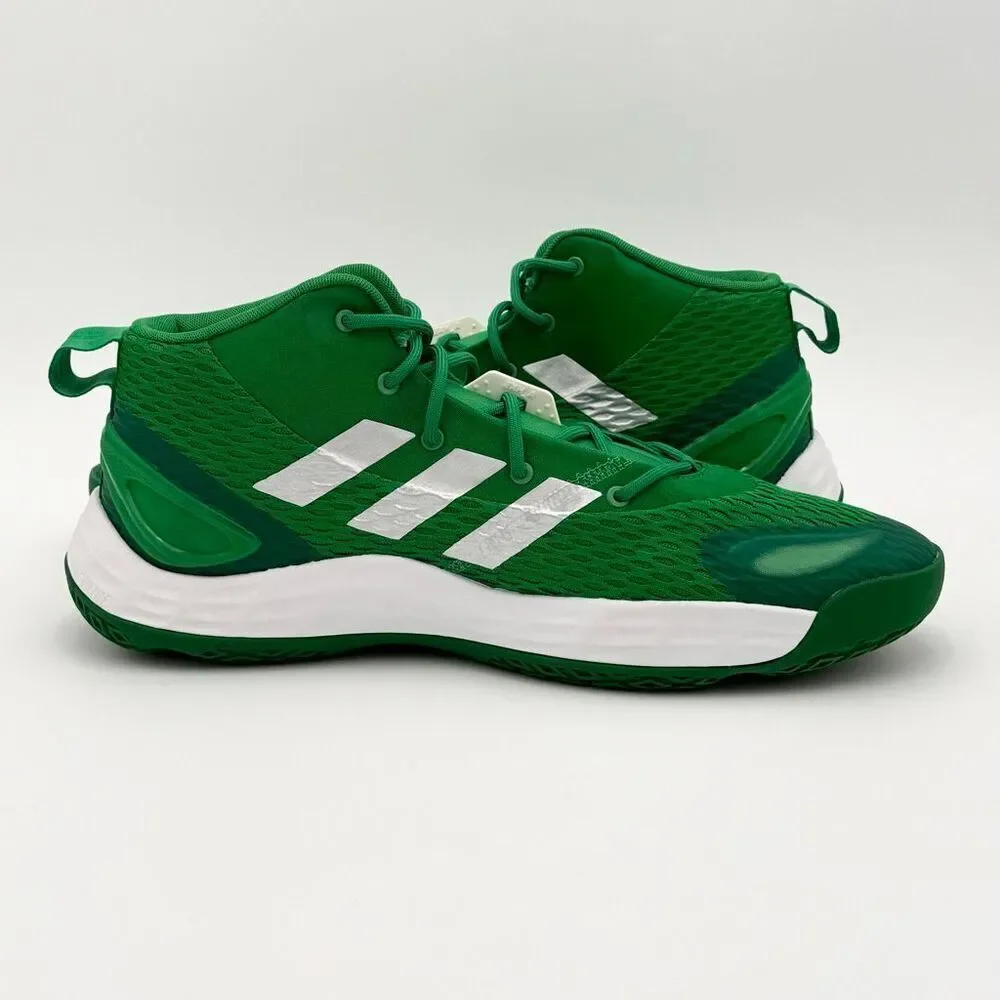 Adidas SM Exhibit A Mid Basketball Sneakers in Green White Lace Up - US Men’s Si